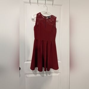 Forever 21 Burgundy Lace Formal Dress